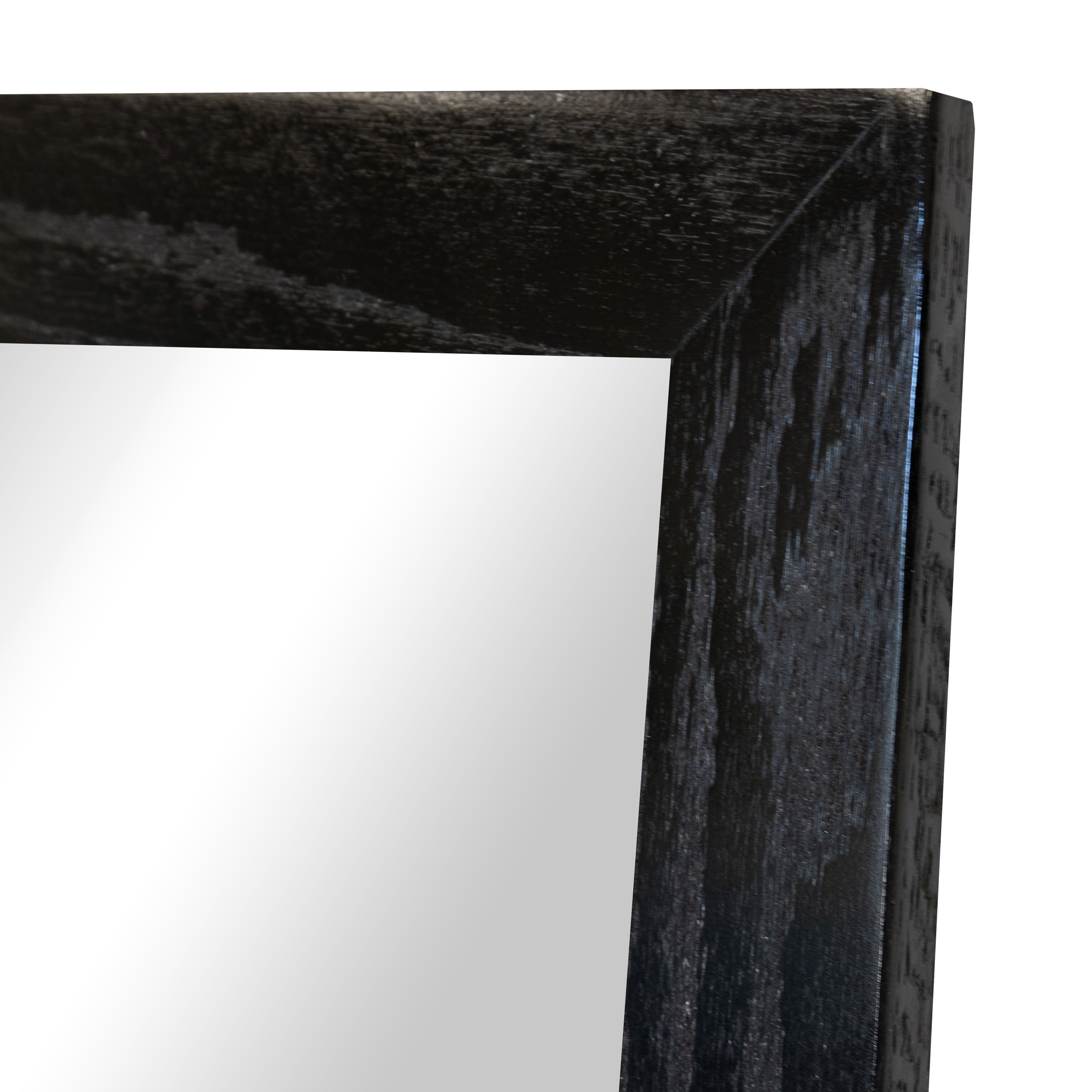 Rayne Ozark Hardwood 2" Red Oak Wall Mirror 53" x 30" Floor Mirror Black