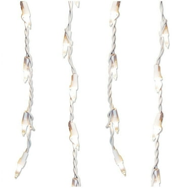 Northlight 300ct Shimmering Mini Icicle Christmas Lights Clear - 8.5' White Wire
