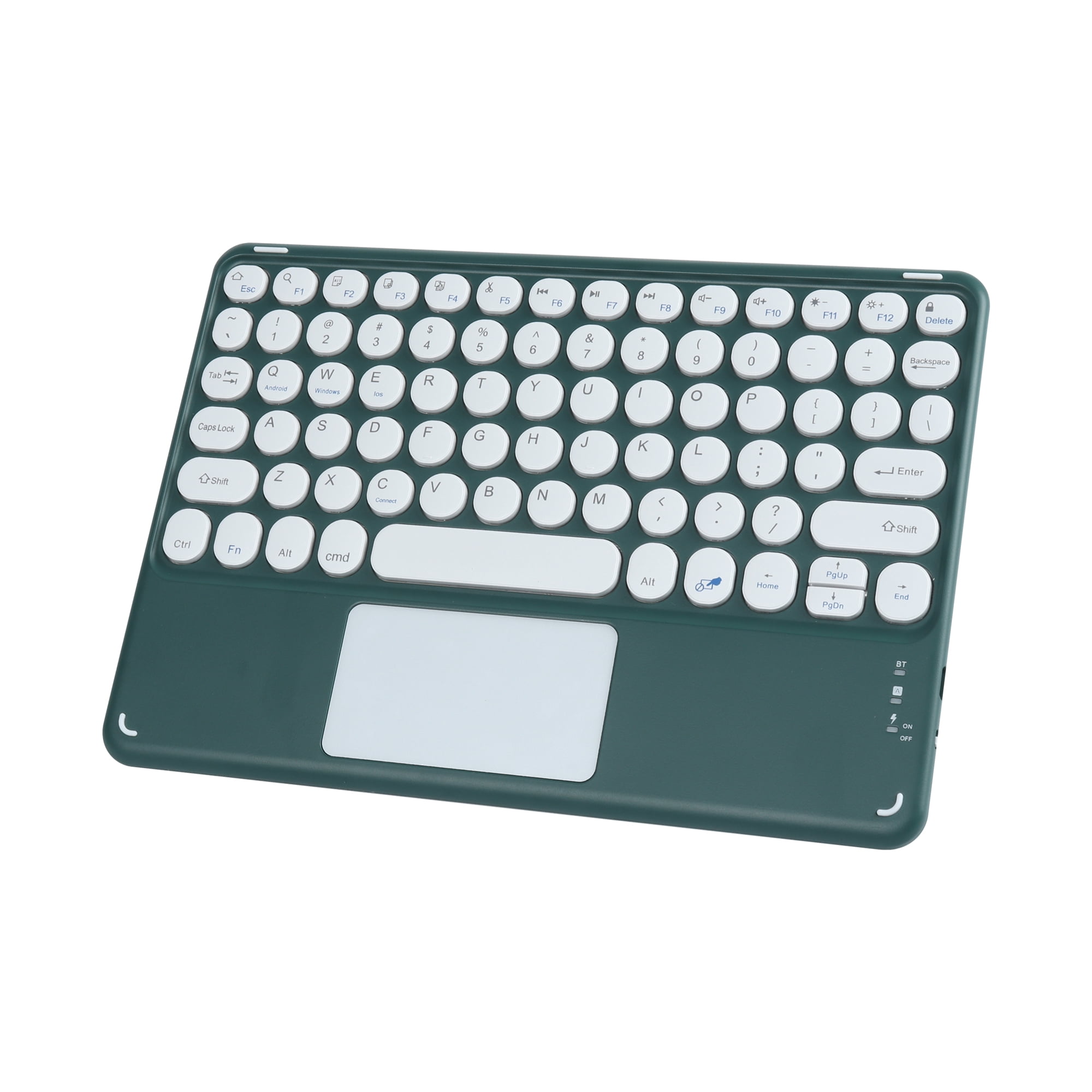 PloutoRich 10 inch Bluetooth Keyboard with Touchpad, 78 Keys Magnetic Wireless Keyboard, Ultra-Slim Rechargeable Wireless Keyboard for Laptop Tablet PC Computer