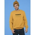 thumbnail image 2 of Passion Slogan Sweatshirt Men -GoatDeals Designs, Male 3X-Large, 2 of 4