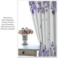 thumbnail image 5 of Lavender Floral Curtains, Lavender Flower Purple Window Treatments for Living Room Girls Woman Room Decor, Luxurious Elegant Purple Drapes 2 Panels, 42x63 Inch, 5 of 6