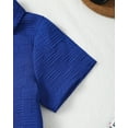 thumbnail image 5 of 4T Baby Boys Clothes 4T Boys 2PCS Summer Outfits Set Solid Color Lapel Design Toddler Boys Short Sleeve Shirt Top Shorts Set Dark Blue, 5 of 7