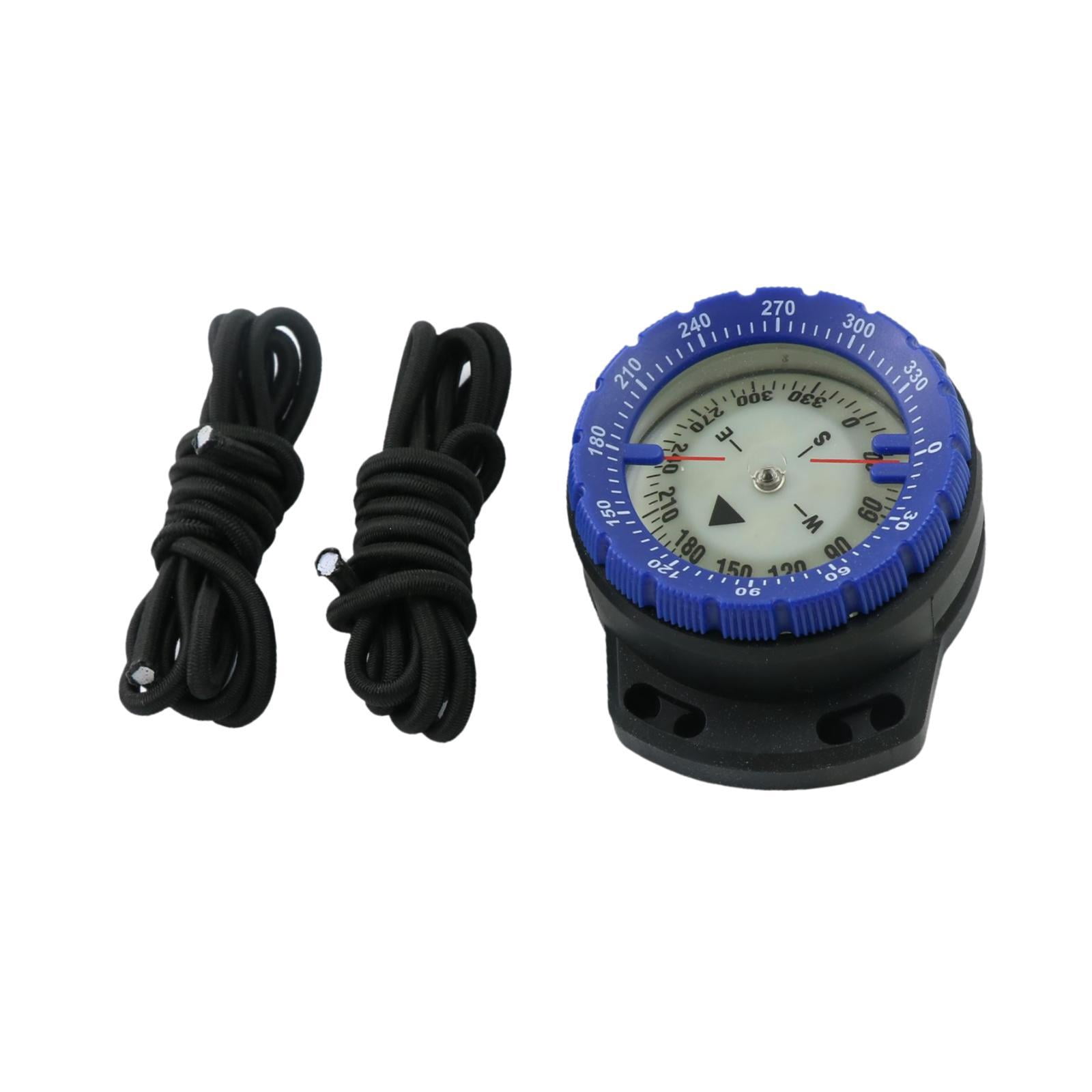 Wswqop Dive Compass Luminous Portable Tool Diving Equipment Lightweight Outdoor Camping Blue