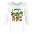 thumbnail image 6 of Mceream St Patrick's Day Shirts for Women Plus Size Crewneck 3/4 Sleeve Irish Clover Shirt Saint St Patty's Day 2026 Casual Tunic Tops Summer Shamrock T-Shirts plus size Khaki XXXL, 6 of 6