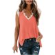 thumbnail image 2 of Pntutb moda mujer cuello redondo manga corta encaje tops camiseta camisetas sueltas cortas Pntutb Pntutb-2354, 2 of 5
