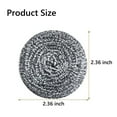 thumbnail image 2 of Tripumer  20 Pcs  Stainless Steel Scouring Pads Brush Ball Scouring Stainless Scourer Steel Wool Scrubber Flexible Multipurpose  Reusable Silver, 2 of 8
