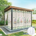 thumbnail image 6 of Outdoor Curtains for Patio Waterproof, Easter Outdoor Privacy Panels Grommet, Retro Farmhouse Gnomes Flowers Rabbit Eggs Plaid Blackout Outside Curtains for Porch/Cabana 54"x108", 2 Panels, 6 of 8