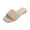 Gold, variant on Luxury Bling Summer Slides, Comfortable Non-Slip Beach Shoes, Women's Flat Slide Sandals Trendy Pearl Square Open Toe Slip-On Slippers Summer Causal Beach Shoes, Black 7.5