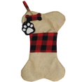 thumbnail image 1 of Christmas Stocking Bone Shape - Decorative Xmas Hanging Stocking Pets Stocking, 1 of 5