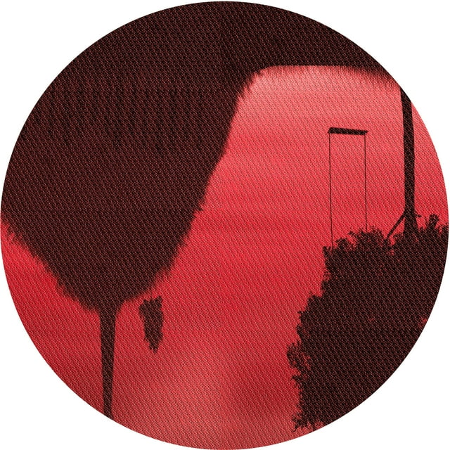 Ahgly Tapis d'Intérieur Lavable en Machine Carré Transitionnel Rouge Canneberge, 3 Pieds Carré