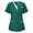 Green, variant on CFLVAEK Women's Scrubs Plus Size Short Sleeve Nursing Uniform with Pockets Comfy V Neck Scrub Tops Solid Color Working Uniform 2025 Gray L