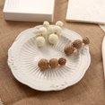 thumbnail image 2 of 4 Pairs Handmade Raffia Rattan Bohemian Round Drop Dangle Earrings for Women, Boho Statement Cute Fun Hoop Earrings Set, 2 of 7