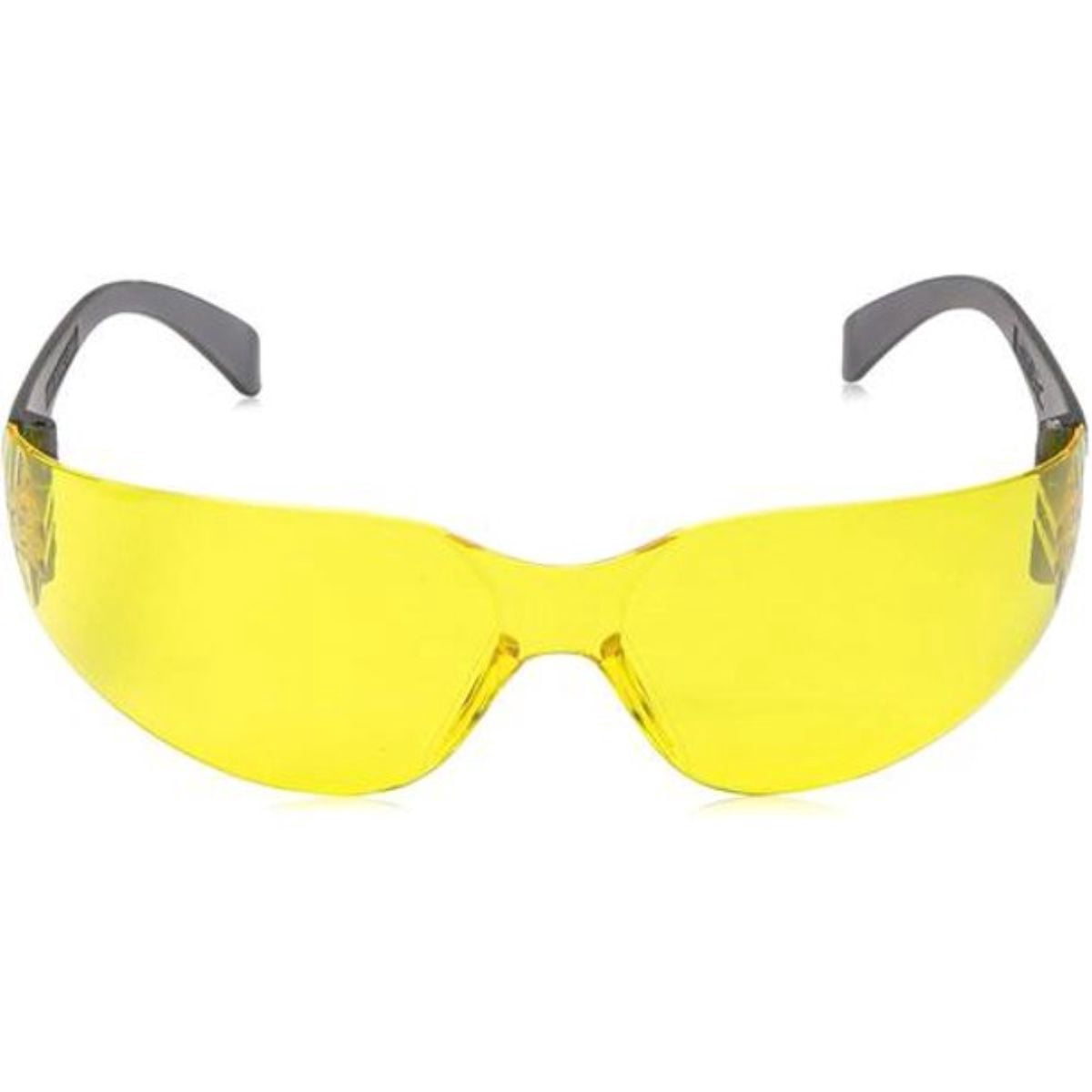 Safe Handler Crystal Yellow Lens Black Temple Safety Glasses For Men/Women (Pack of 144), One Size
