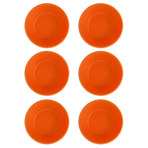 Juego 6 Bowl Galerias El Triunfo De Melamina Naranja Liso 15cm