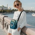 thumbnail image 2 of Xixirimido Cute Shark Undersea Pattern Small Sling Backpack Crossbody Sling Bag, Chest Bag Daypack Fanny Pack Cross Body Bag for Shopping Hiking Traveling, 2 of 7