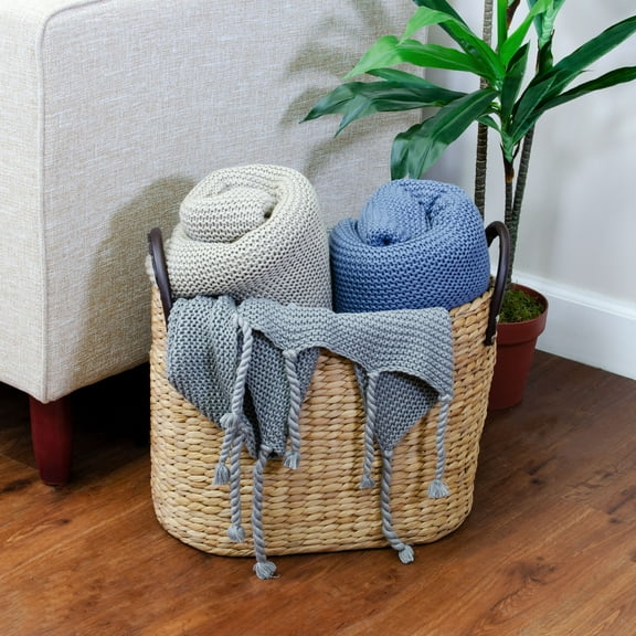 Vue Cheryl Knitted Cotton Throw Blankets