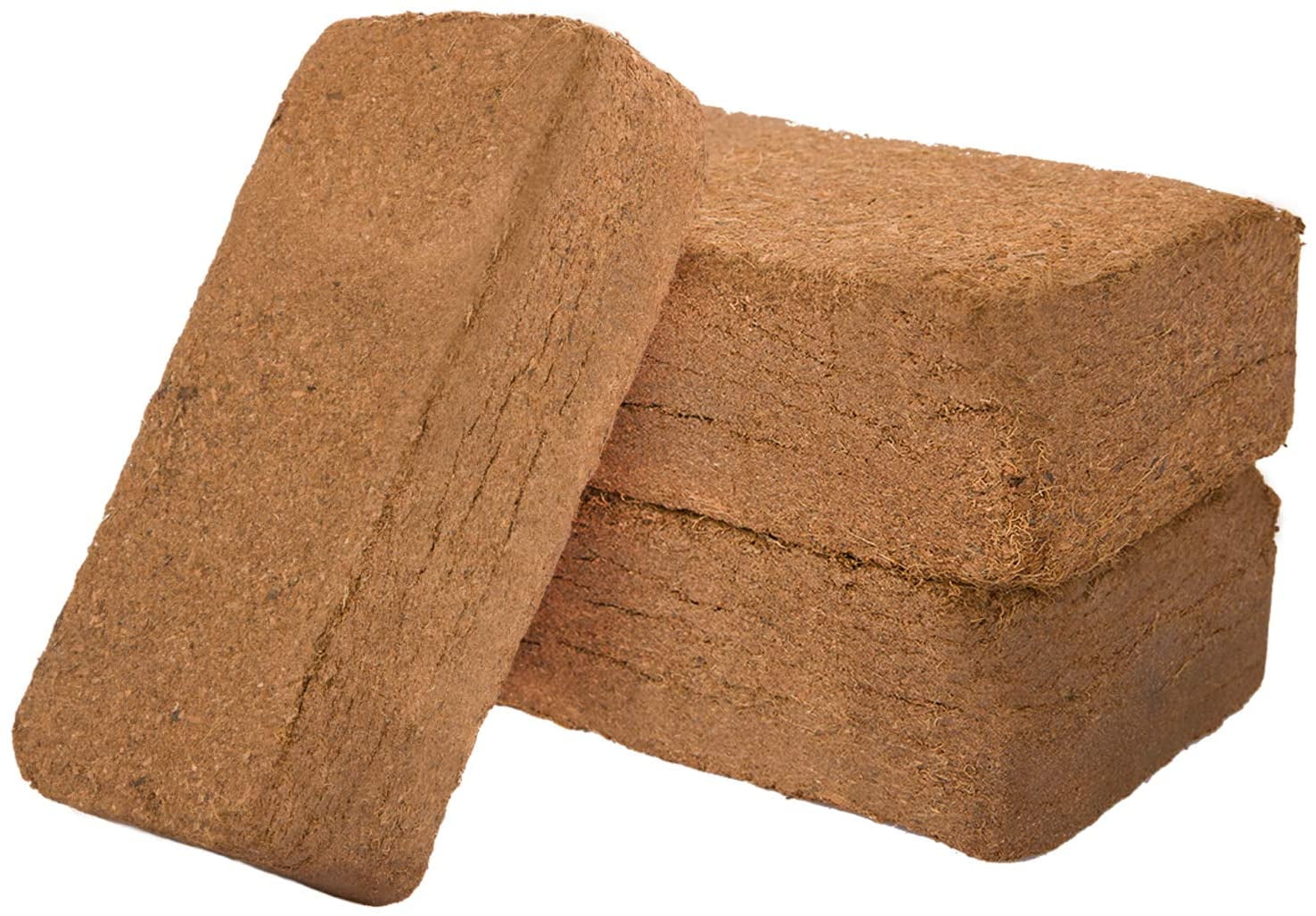 Pack of 3 Coco Coir Bricks Coconut Fiber Castings Expandable Plant