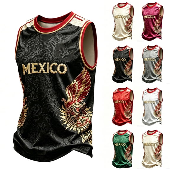 LNZGNM Soccer Cup 2026 Shirts for Men Oversized Mexico Jersey Brazil Jerseys Y2K V Neck Soccer Fan Tops,Green(XL)