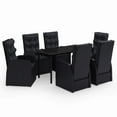 thumbnail image 4 of vidaXL Patio Dining Set Seat 3/5/7 Piece Black/Gray 31.5"/55.1" Table Length, 4 of 22