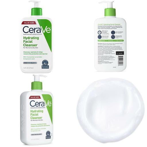 CeraVe Hydrating Facial Cleanser Moisturizing NonFoaming Face Wash
