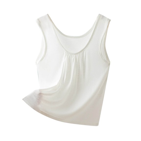 Besolor Pajamas Tank Tops for Women Crewneck Front Pleated Sleeveless Shirts Summer Casual Loose Lightweight Thin Sleepwear Tee Tanks