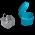 thumbnail image 3 of PP Denture Bath Box Case Dental False Teeth Storage Box with Hanging Net Container, 3 of 6