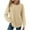 Fall Clothes Beige, variant on Womens Waffle Fall Clothes, Long Sleeve Pullover for Women Fashion Loose Fit Solid Color Crewneck Sweatshirts