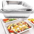 thumbnail image 6 of 9x13 Half Size Disposable Aluminum Pans with Dome Lids, Eco-Friendly Durable Food Containers, 10 CT, 6 of 8