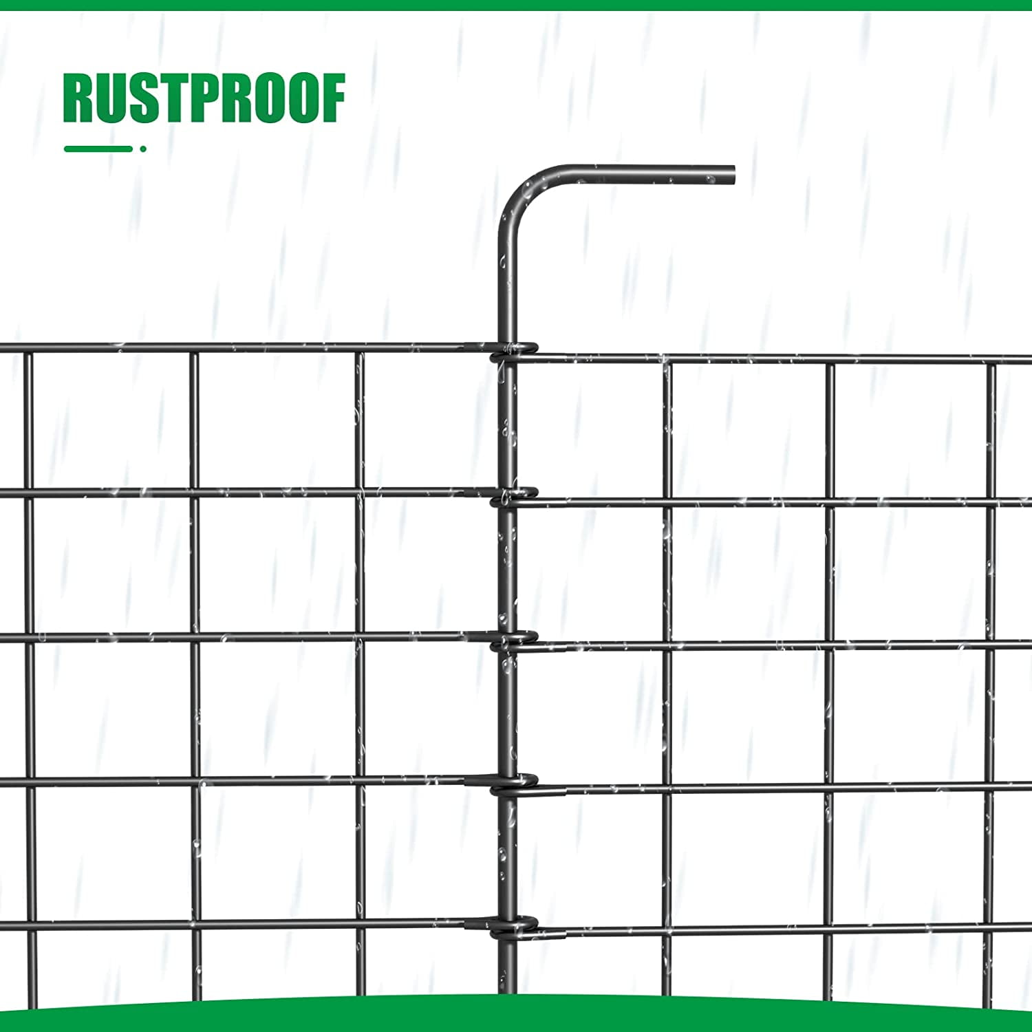 16 Panels Folding Metal Garden Border Fence – 11ft Total Length 24in Height, Rustproof Outdoor Pet Barrier for Yard, Patio & Vegetable Garden