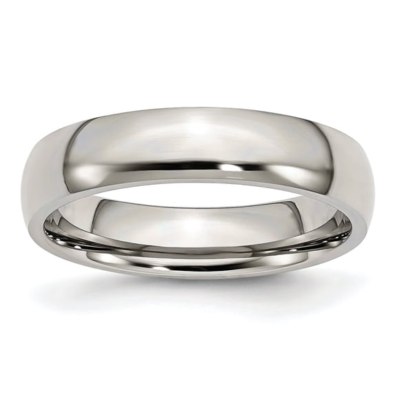 Stainless Steel 5mm Mens Wedding Ring Band Size 10.5