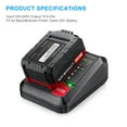 thumbnail image 5 of Powerextra 20V Power Tool Charger for Porter Cable 20V Lithium Battery, PCC692L, 5 of 7