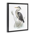 thumbnail image 2 of Stupell Industries Rustic Lodge Peaceful Heron Bird Standing Amidst Wild Grass Black Floating Frame Canvas Art, 17 x 21, by Studio Q, 2 of 7