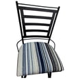 thumbnail image 4 of Set of 3 Outdoor Indoor Swivel Counter Stools Jenna Armless Blue Fabric - Black, 4 of 5