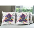 thumbnail image 6 of Ambesonne Modern Throw Pillow Cover 4 Pack, Happy Words Calm, 20", Multicolor, 6 of 7
