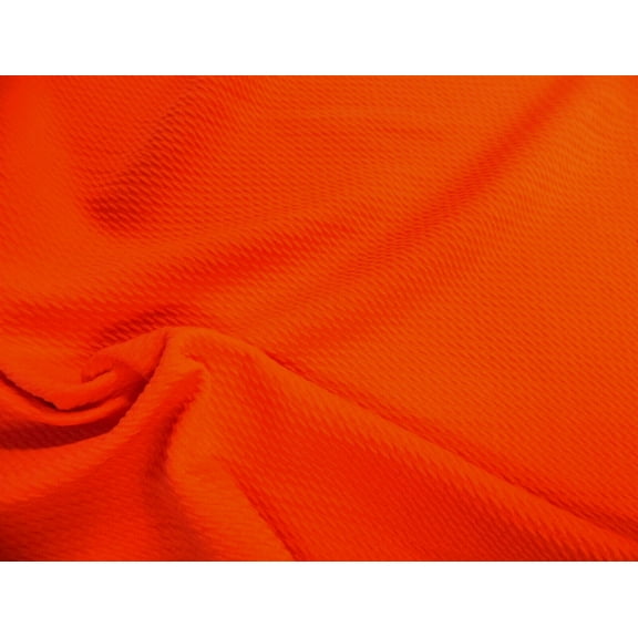 Bullet Textured Liverpool Fabric 4 way Stretch Orange T38 (Yard)