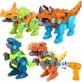 thumbnail image 1 of Dinosaur Toys HUOGUO Take Apart con taladro eléctrico, 4 piezas, 5-7 años, 1 of 1