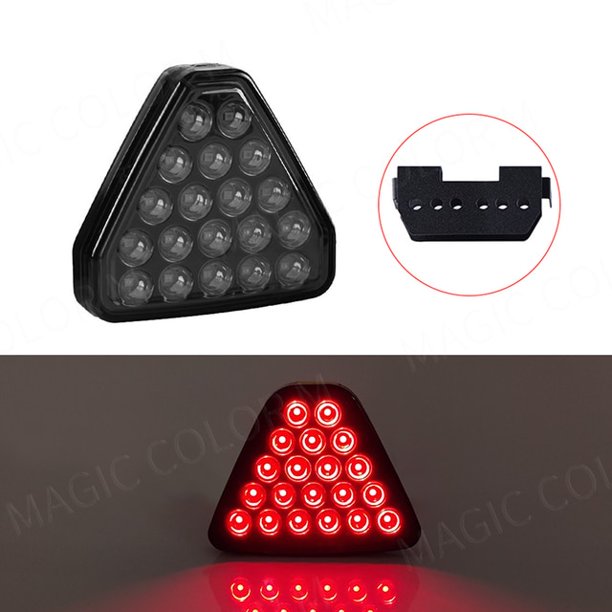 For F1 Style Motorcycle Car Pilot Lights Triangle Rear Brake Lamp