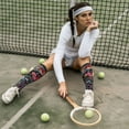 thumbnail image 6 of Naloa Paisley Knee Socks, High Socks Long Stretchy Sock Women Knee High Stocking, Long Socks for Women, 6 of 6