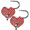 thumbnail image 3 of IDEANATEGRATE 2Set Heart Lock Luggage Travel Lock Red Gold Alloy Steel Tiny Padlock 1.49X1.18X0.28in, 3 of 8