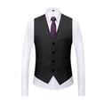 thumbnail image 3 of Men's Slim Fit 3-Piece Suit Set Business Formal Tuxedo Blazer Vest Pants Wedding Party Prom Casual, 3 of 7