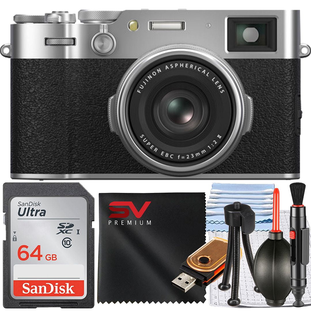 FUJIFILM X100VI Digital Camera (Silver) - 7PC Accessory Bundle