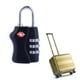 thumbnail image 2 of Candado de seguridad portátil para equipaje, aprobado por la TSA, con combinación de 3 dígitos y contraseña (negro), 2 of 7