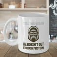 thumbnail image 3 of Funny Distressed Tell This Vegan He Doesn't Get Enough Protein Featuring A Gorilla Coffee & Tea Gift Mug Cup For Him & Her (15oz), 3 of 4