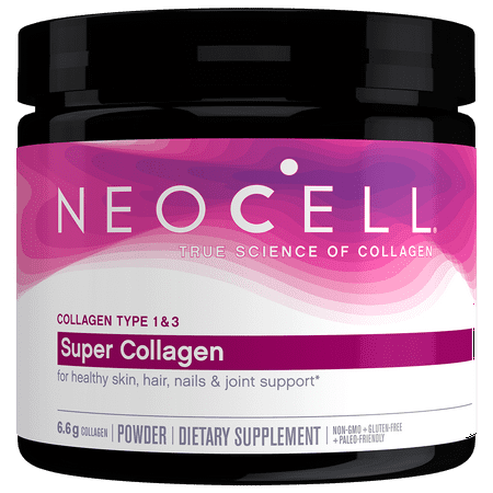 NeoCell Super Collagen Unflavored Powder - 6,600mg Collagen Types 1 & 3 -