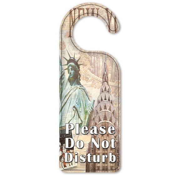 Do Not Disturb Door Knob Hanger Sign - New York
