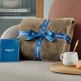 thumbnail image 6 of Cozy Comfort Fleece Blankets King Size Taupe - Soft Lightweight Plush Cozy Fuzzy, 108X90 inches, 6 of 7
