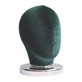 thumbnail image 2 of TOOYFUL Canvas Block Head Display Head (Height 25cm) Hat Display Stand and Hats Display Stand for Scarves Headwear Home Salon Green Velvet, 2 of 10