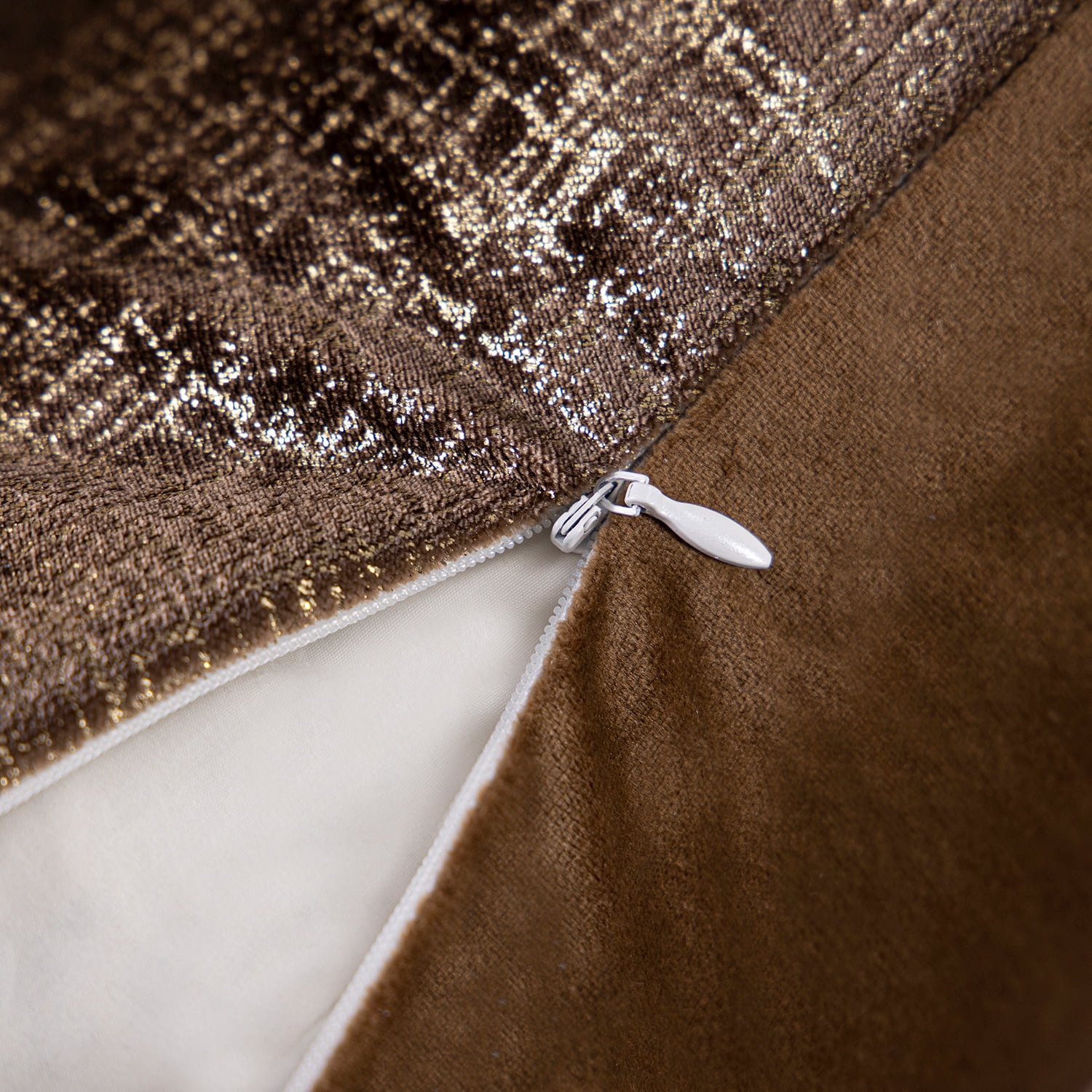 Phonoscope Bronzing Soft Solid Velvet Decorative Throw Pillow for Couch, Dark Brown, 12" x 20", 2 Pack