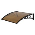 thumbnail image 3 of Door Awnings Exterior, Awning for Door Entrance, 31.5x47 Inches Awnings for Doors, Window Awning Canopy Exterior with Plastic Steel Bracket, UV, Rain, Snow Protection Door Awning -Brown, 3 of 8