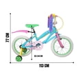 thumbnail image 4 of Bicicleta Infantil Unibike  rodada 16 con ruedas de entrenamiento Verde 16, 4 of 8